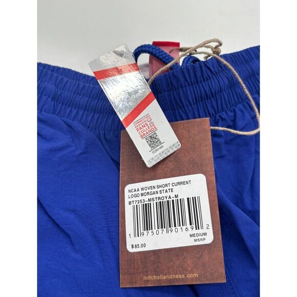 Mitchell & Ness Mens RBL Morgan State University Woven Shorts Current Logo, M - Picture 6 of 10